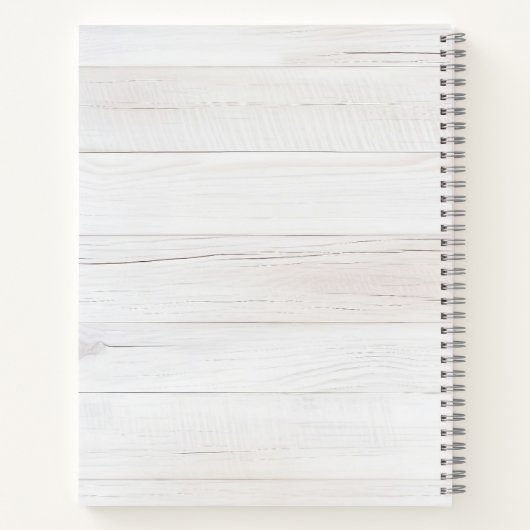 Rustic Watercolor Rose Bouquet Monogram Notizblock (Rückseite)