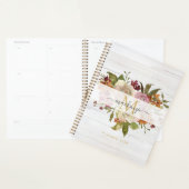 Rustic Watercolor Rose Bouquet Monogram Planer (Anzeige)