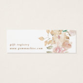 Rustic Watercolor Sage Green Gift Registry Cards (Rückseite)