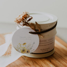 Rustic Watercolor Sonnenblume Hochzeit Vielen Dank Geschenkanhänger