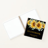 Rustic Watercolor Sonnenblumen Wedbook Notizblock (Innenseite)