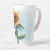 Rustic Watercolor Sunflower Mug Milchtasse (Rechte Ecke)
