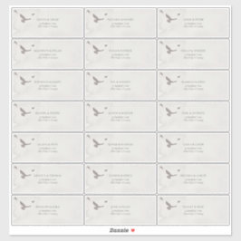 Rustic Watercolor Wedding Guest Mail Adresse Aufkleber