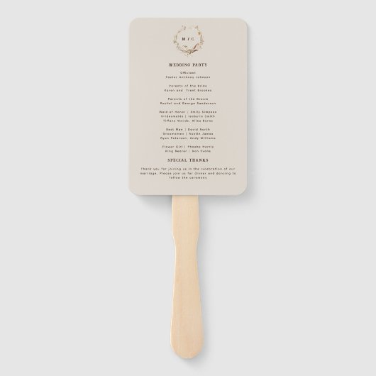 Rustic Watercolor Western Ranch Wedding Program Fächer (Rückseite)