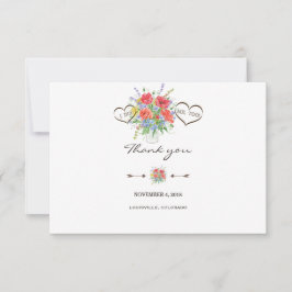 Rustic Watercolor Wild Blume Hochzeit Vielen Dank Dankeskarte