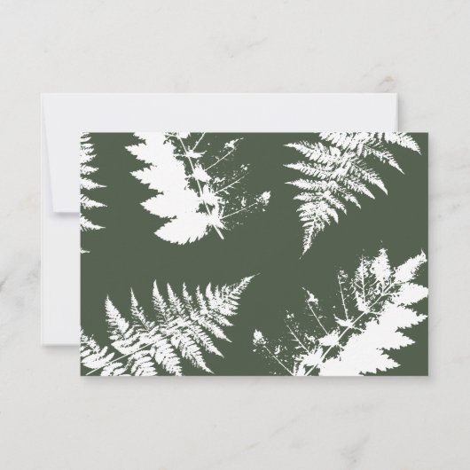 Rustic Watercolor Wild Wedding Kindly Antwort (Rückseite)