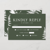 Rustic Watercolor Wild Wedding Kindly Antwort (Vorne/Hinten)