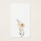 Rustic Watercolor Wildflowers Earring Display Card (Rückseite)