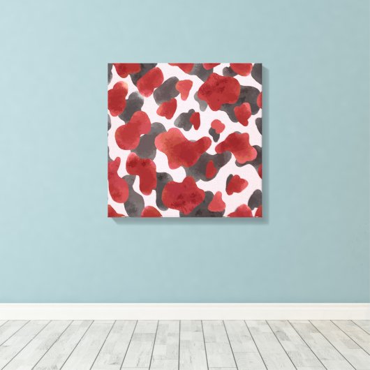 Rustic Watercolor Winter Animal Print Leinwanddruck (Insitu (Holzboden))