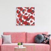 Rustic Watercolor Winter Animal Print Leinwanddruck (Insitu (Wohnzimmer))