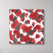 Rustic Watercolor Winter Animal Print Leinwanddruck (Vorderseite)