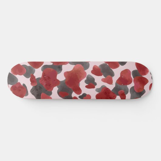 Rustic Watercolor Winter Animal Print Skateboard (Horizontal)