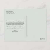 Rustic Watercolor Woodland Wedding Vielen Dank Postkarte (Rückseite)