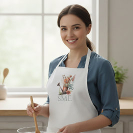 Rustic watering can floral schürze