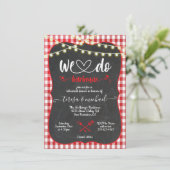 Rustic We do Barbecue Verlobung Einladungen (Stehend Vorderseite)