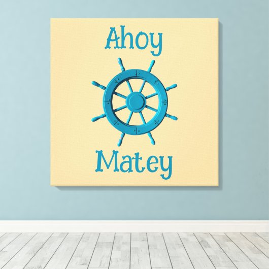 Rustic Weathered Boat Steering Wheel Photo Image Leinwanddruck (Insitu (Holzboden))