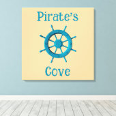 Rustic Weathered Boat Steering Wheel Photo Image Leinwanddruck (Insitu (Holzboden))