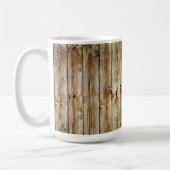 Rustic Weathered Brown Wood Plank Seamless Pattern Kaffeetasse (Links)