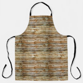 Rustic Weathered Brown Wood Plank Seamless Pattern Schürze (Vorderseite)