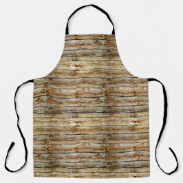 Rustic Weathered Brown Wood Plank Seamless Pattern Schürze