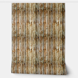 Rustic Weathered Brown Wood Plank Seamless Pattern Tapete