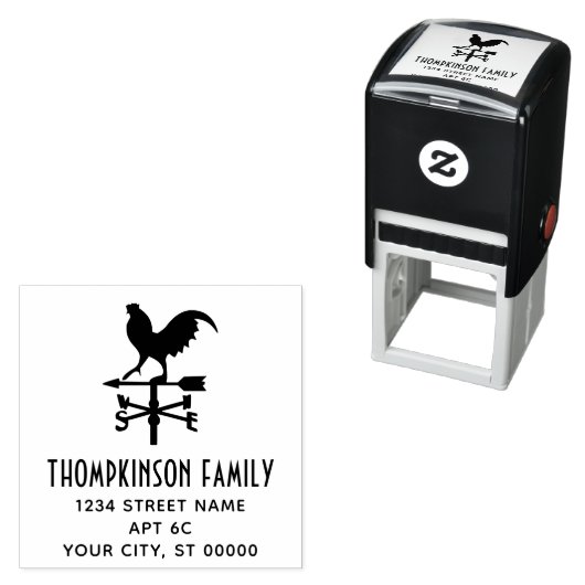 Rustic Weathervane #3 Name Rücksendeadresse Permastempel (Beispiel)