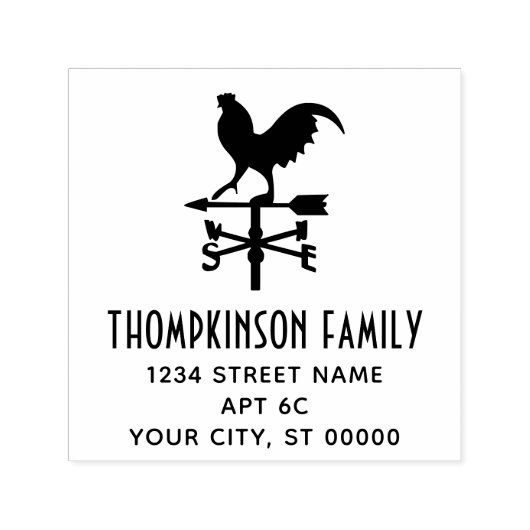 Rustic Weathervane #3 Name Rücksendeadresse Permastempel (Design)