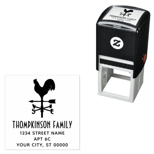 Rustic Weathervane #4 Name Rücksendeadresse Permastempel (Beispiel)