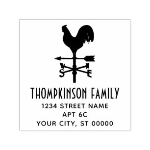 Rustic Weathervane #4 Name Rücksendeadresse Permastempel