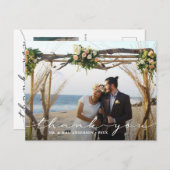 Rustic Wedding 2 Foto Vielen Dank Postkarte (Vorne/Hinten)