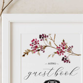 Rustic Wedding Audio Guest Book Sign Poster