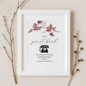 Rustic Wedding Audio Guest Book Sign Poster