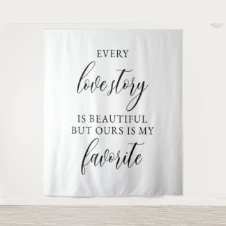 Rustic Wedding Backdrop Banner Wandteppich