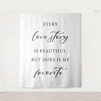 Rustic Wedding Backdrop Banner Wandteppich