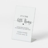 Rustic Wedding Bathroom Basket Sign Sockelschild (Vorderseite)