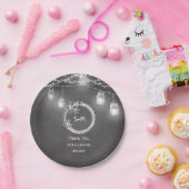 Rustic Wedding Black Chalkboard Mason Jar Pappteller (Party)