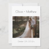 Rustic Wedding Boho Eucalyptus Elegante Wedding Einladung (Rückseite)