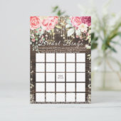 Rustic Wedding Bridal Bingo (Stehend Vorderseite)
