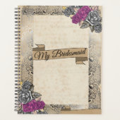 Rustic Wedding Bridesmaid Geschenk Idee Planer (Vorderseite)