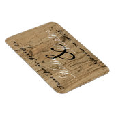 Rustic Wedding Brown Woodgrain Foto Vielen Dank Magnet (Rechte Seite)