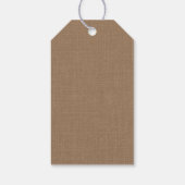 Rustic Wedding Burlap Lace Floral Vielen Dank Geschenkanhänger (Rückseite)