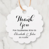 Rustic Wedding Custom Vielen Dank Geschenkanhänger (Rückseite)