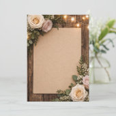 rustic wedding  einladung (Stehend Vorderseite)