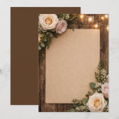 rustic wedding  einladung (Vorne/Hinten)