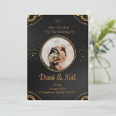 Rustic Wedding Einladung Country Wedding (Stehend Vorderseite)