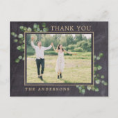 Rustic Wedding Eukalyptus Greenerity Foto Vielen D Postkarte (Vorderseite)