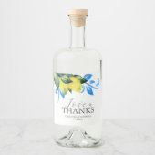 Rustic Wedding Favors Lemon Table Decor Alkoholflaschenetikett (Vorderseite)