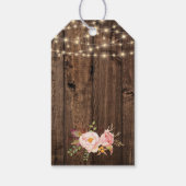 Rustic Wedding Floral Calligraphy Vielen Dank Geschenkanhänger (Rückseite)