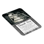 Rustic Wedding Foto Danke Magnet (Rechte Seite)