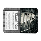 Rustic Wedding Foto Danke Magnet (Horizontal)